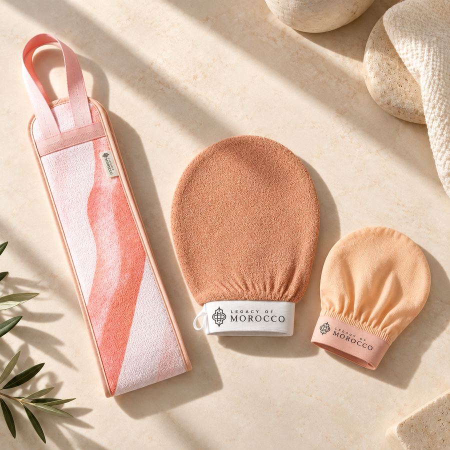 Set exfoliere completă: corp, spate și ten
